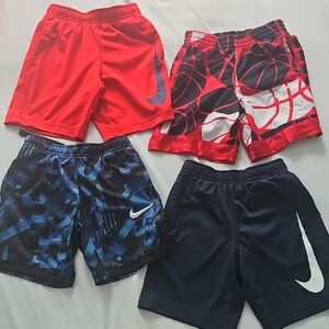 Nike Kids Shorts Set - Red, Blue, and Navy